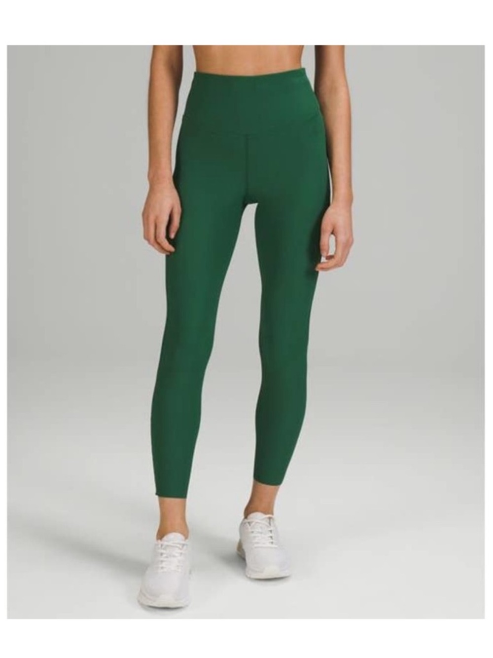 Lululemon Womens 6 Everglade Green Base Pace High Rise Tight Ribbed 25" Inseam